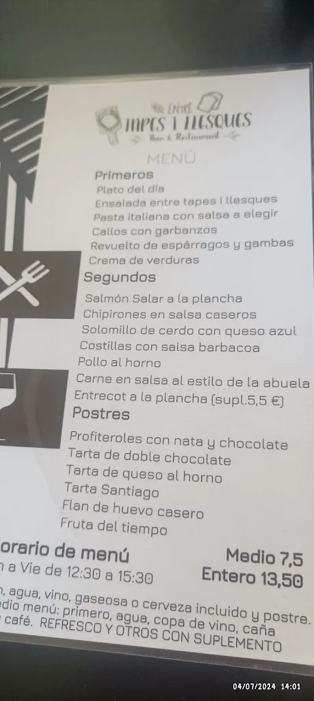 Menu_Entre tapes i llesques -bar piscina-_Pallaresos_image_4