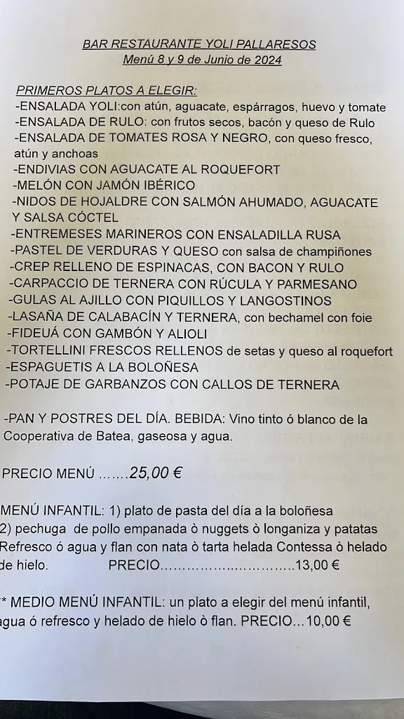 Menu_Bar - Restaurant YOLI_Pallaresos_image_4