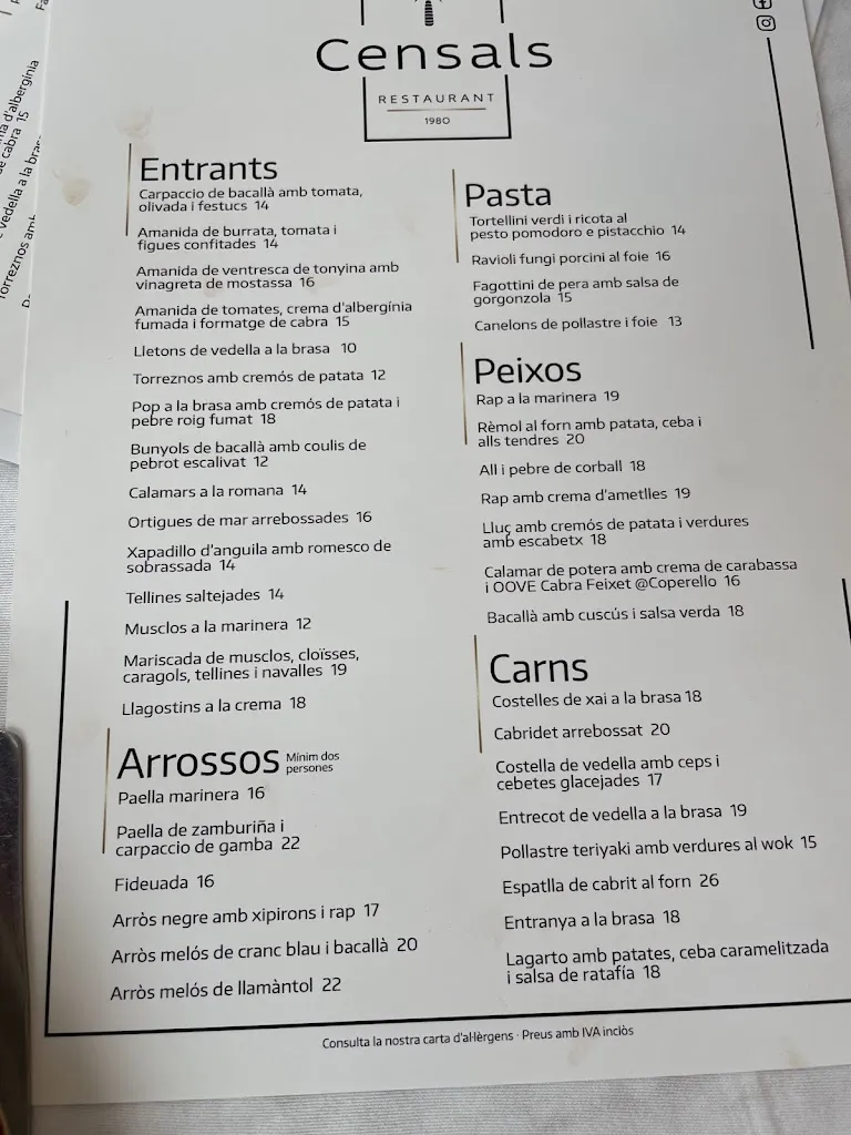 Menu_Restaurant Censals_Perelló El_image_3