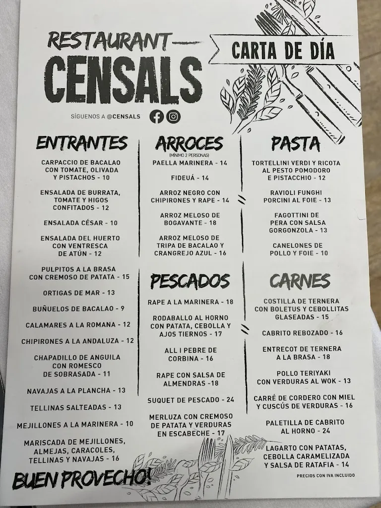 Menu_Restaurant Censals_Perelló El_image_4