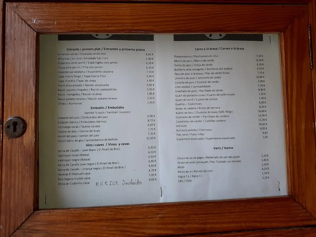 Menu_Meson braseria Can Lluís_Pinell de Brai_immagine_2