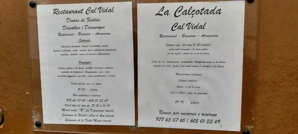 Menu_Restaurant Cal Vidal_Pla de Santa Maria_image_4