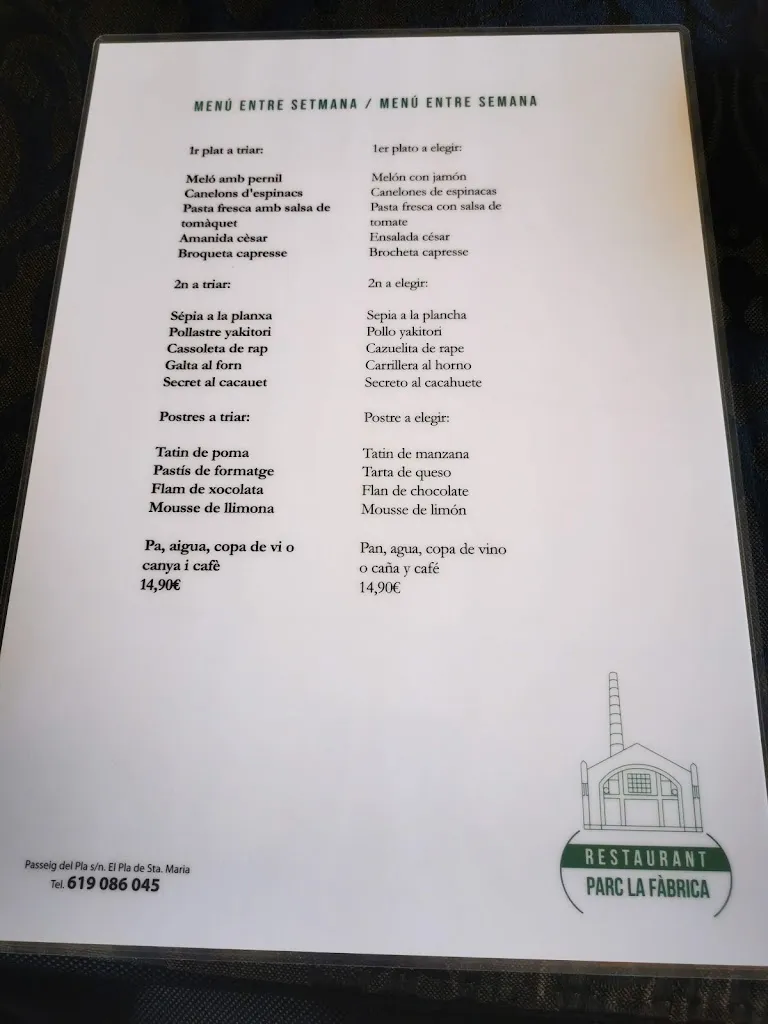Menu_._Pla de Santa Maria_image_1