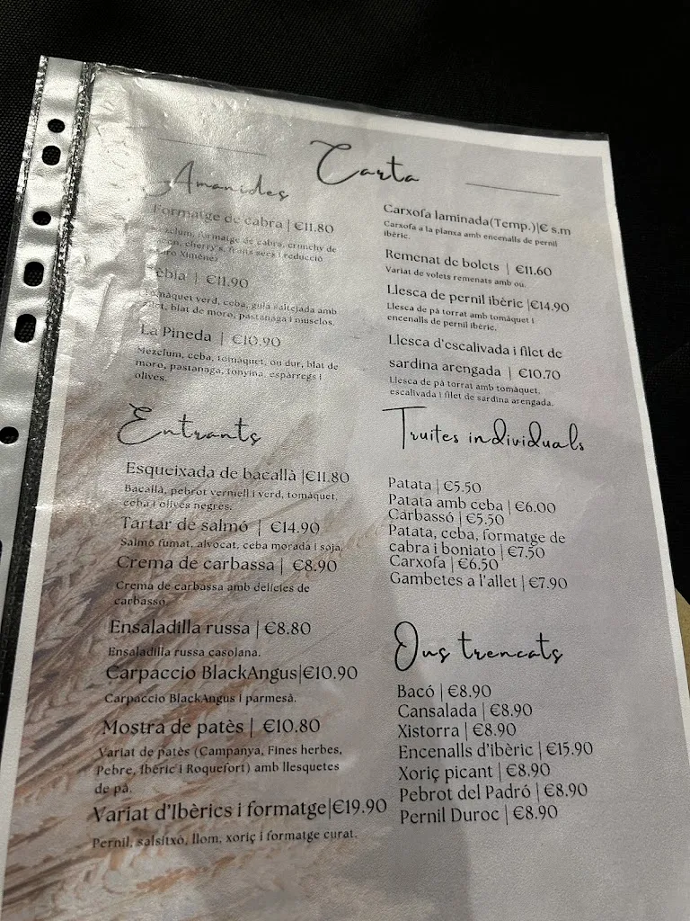 Menu_Restaurant Parc La Pineda_Pla de Santa Maria_image_3