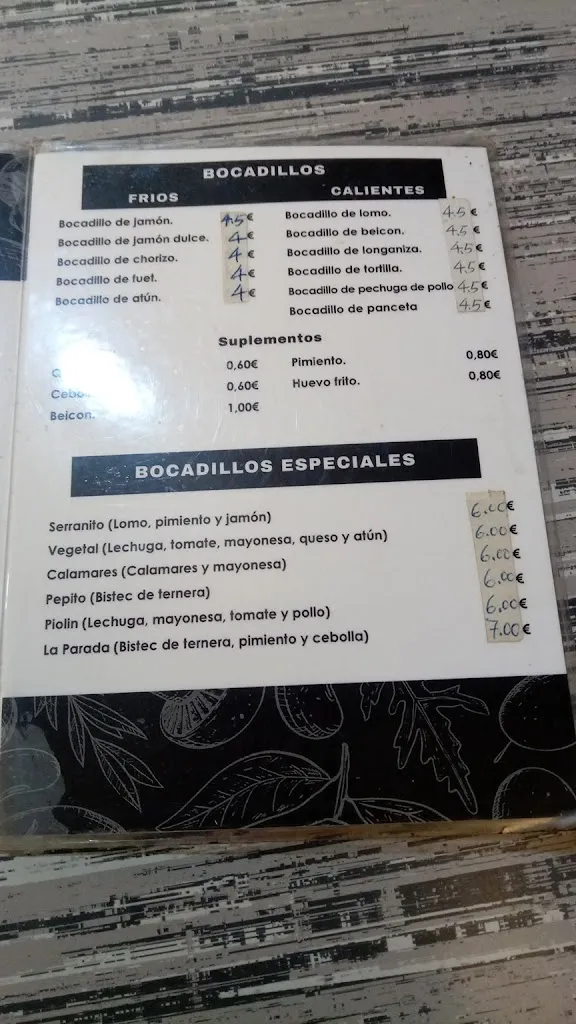 Menu_Restaurant Bar La Parada_Pobla de Mafumet_image_1