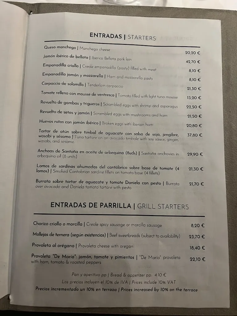 Menu_Restaurante De Maria - PLAZA CALLAO_María_image_1