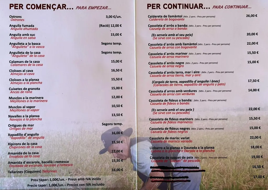 Menu_Restaurant la Cassoleta d'Arròs_Pobla de Montornès_image_2