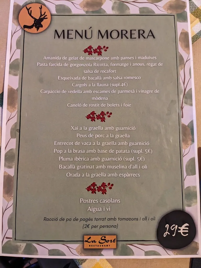 Menu_Restaurant La Sort_Pont dArmentera_image_1