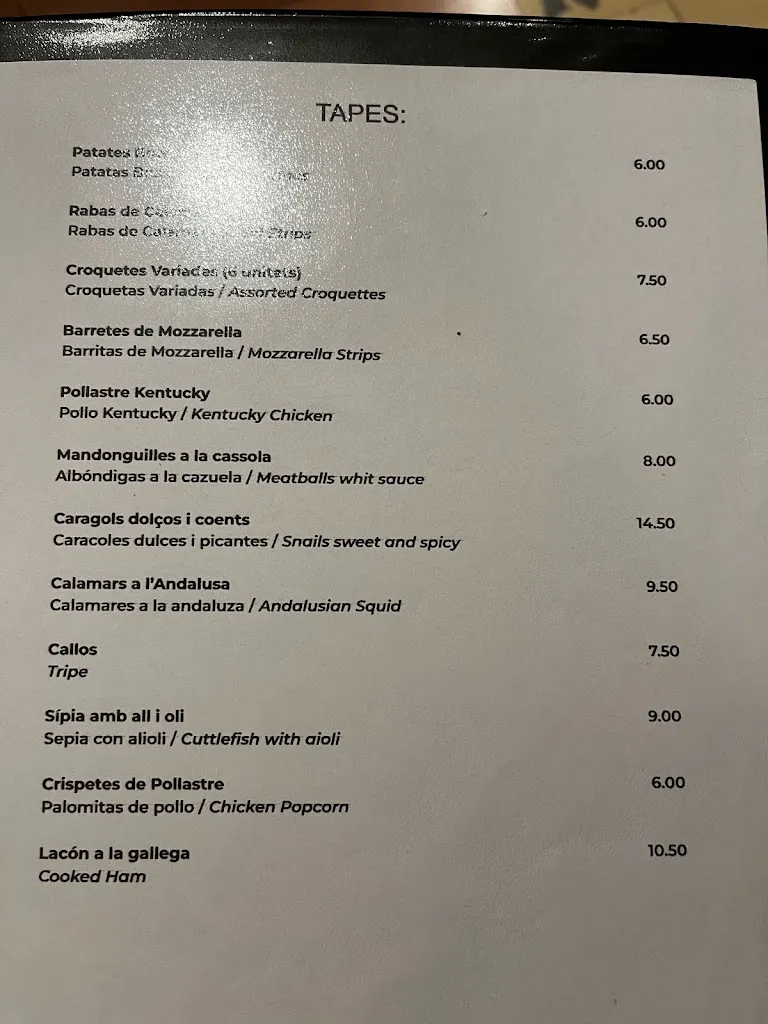 Menu_Restaurant Lo Teatret (directiva de Cal Carlets)_Porrera_immagine_2