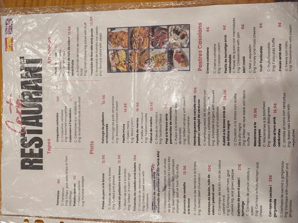 Menu_Restaurant La Fontcalda_Prat de Comte_immagine_1