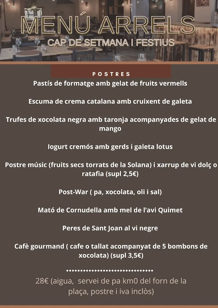 Menu_Restaurant Arrels Prades_Prades_image_1