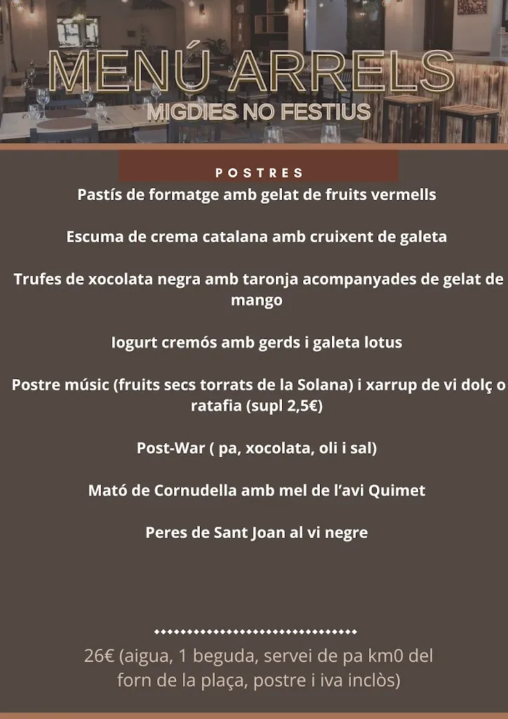 Menu_Restaurant Arrels Prades_Prades_image_2
