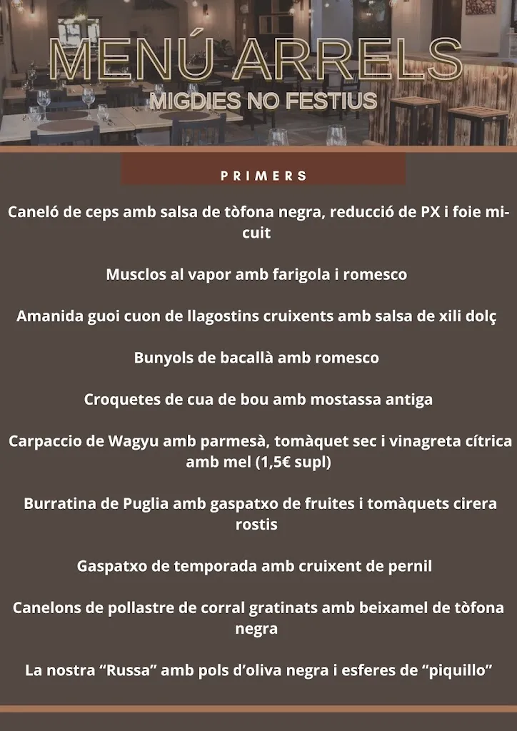 Menu_Restaurant Arrels Prades_Prades_image_3