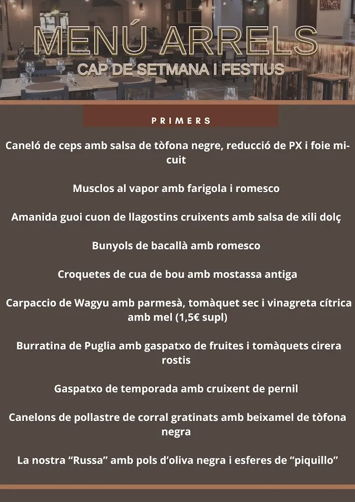 Menu_Restaurant Arrels Prades_Prades_image_4