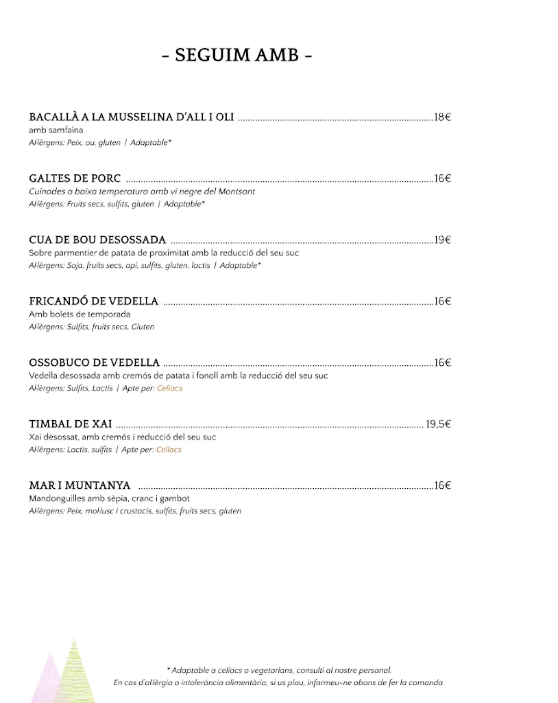 Menu_Restaurant Comtes de Prades_Prades_immagine_3