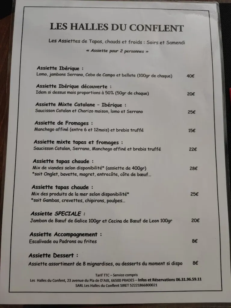 Menu_Les Halles du Conflent_Prades_image_2
