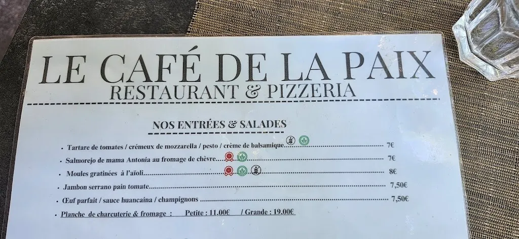 Menu_Le café de la Paix_Prades_immagine_1