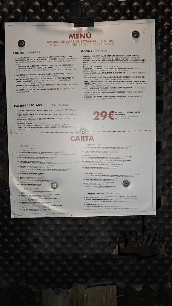 Menu_Restaurant La Llosa_Prades_image_4