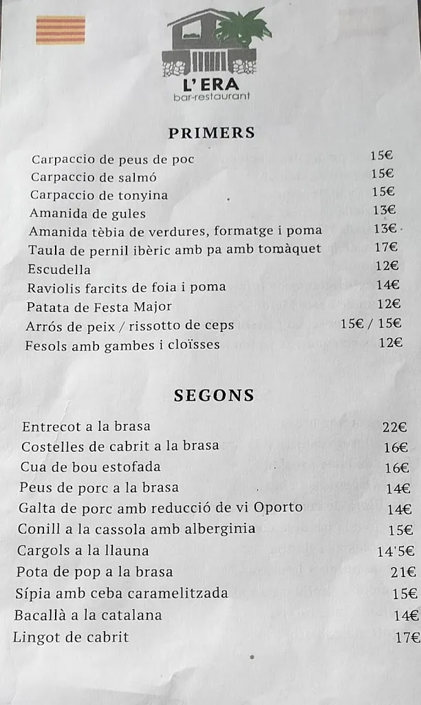 Menu_L'Era Restaurant_Riudecanyes_image_1