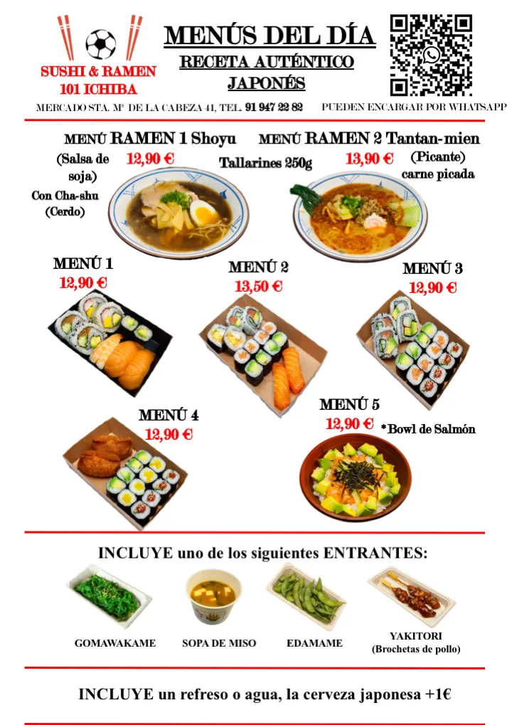 Menu_Sushi & Ramen 101 Ichiba @ Mercado Santa María-Atocha_María_immagine_2