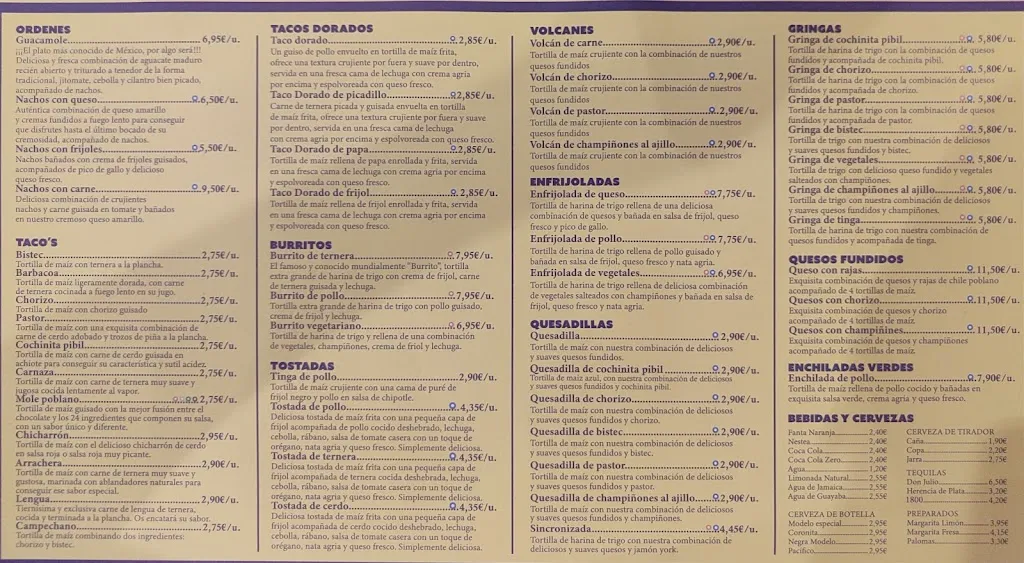 Menu_Tacos La Mexicanita Reus_Reus_image_1