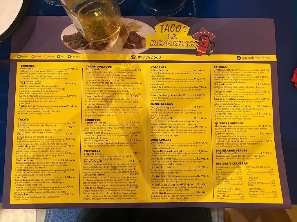 Menu_Tacos La Mexicanita Reus_Reus_image_2