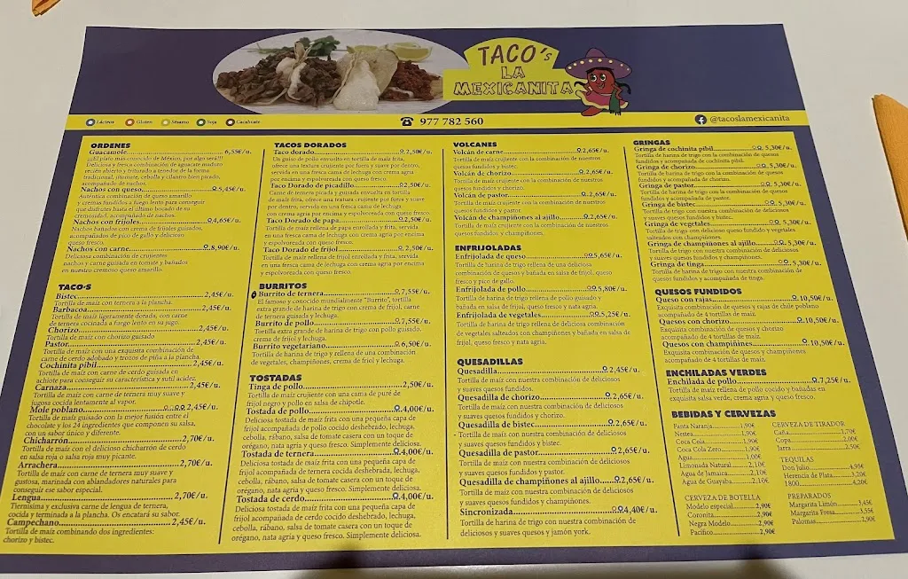 Menu_Tacos La Mexicanita Reus_Reus_image_4