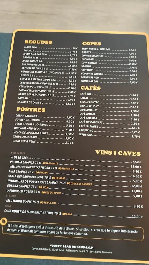 Menu_Brasería COSTILLAR DE REUS_Reus_image_2