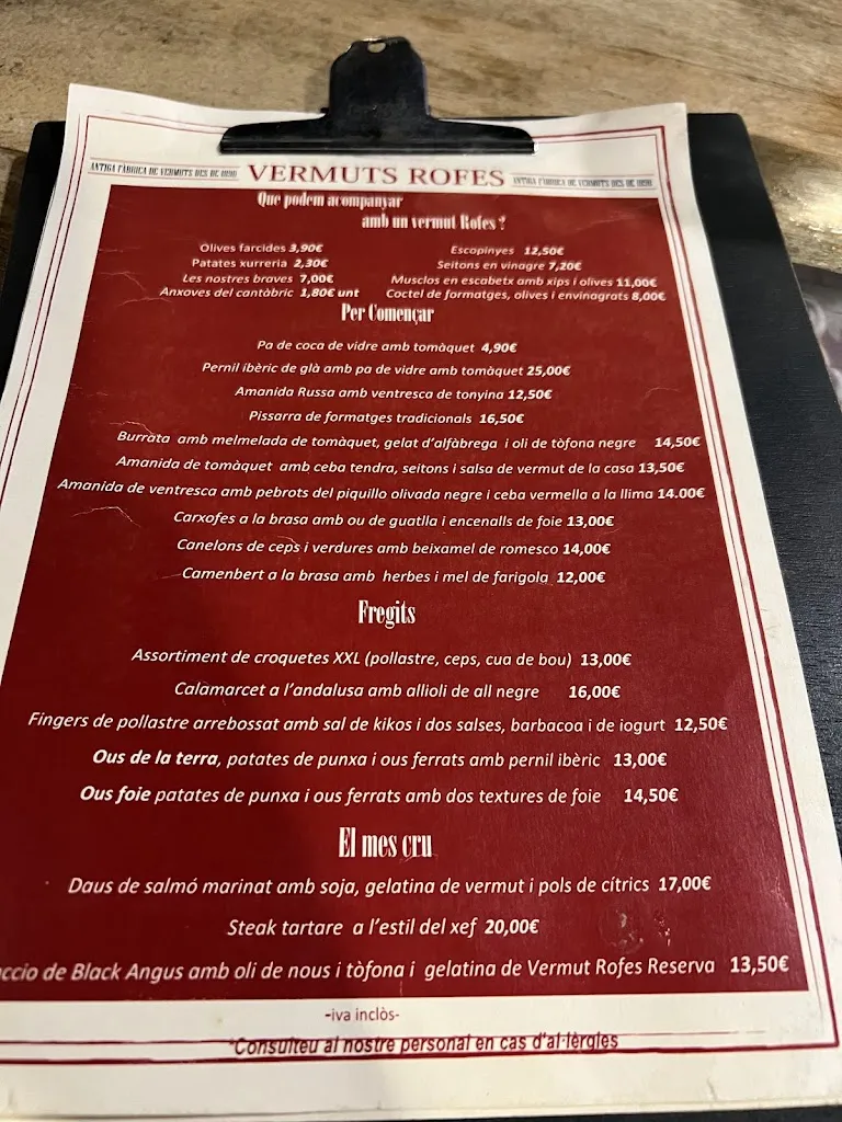 Menu_Vermuts Rofes_Reus_image_4