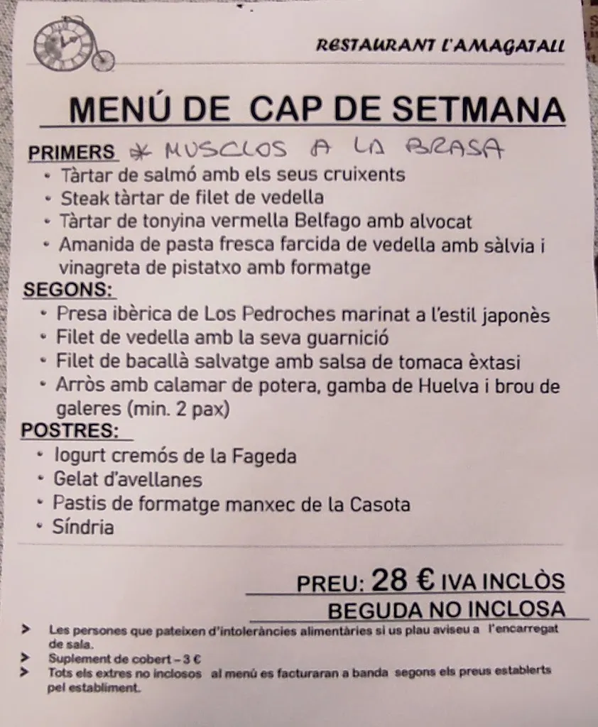 Menu_Restaurant L'Amagatall_Riudoms_image_1