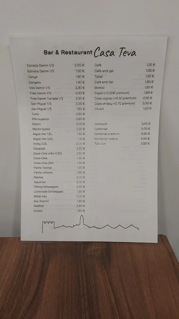 Menu_Bar Restaurant Casa Teva_Rocafort de Queralt_image_3