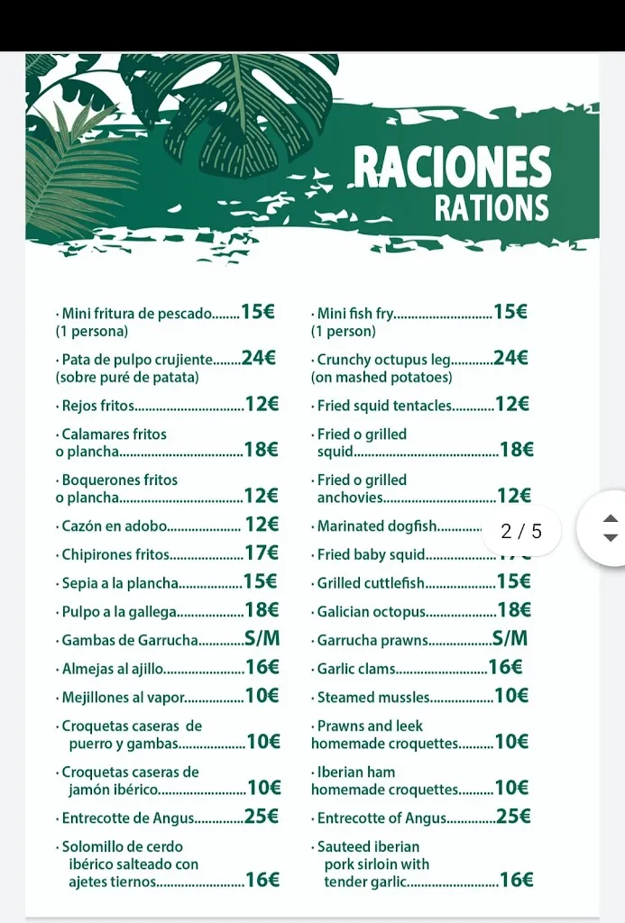 Menu_Boracay Beach Garrucha_Garrucha_immagine_4