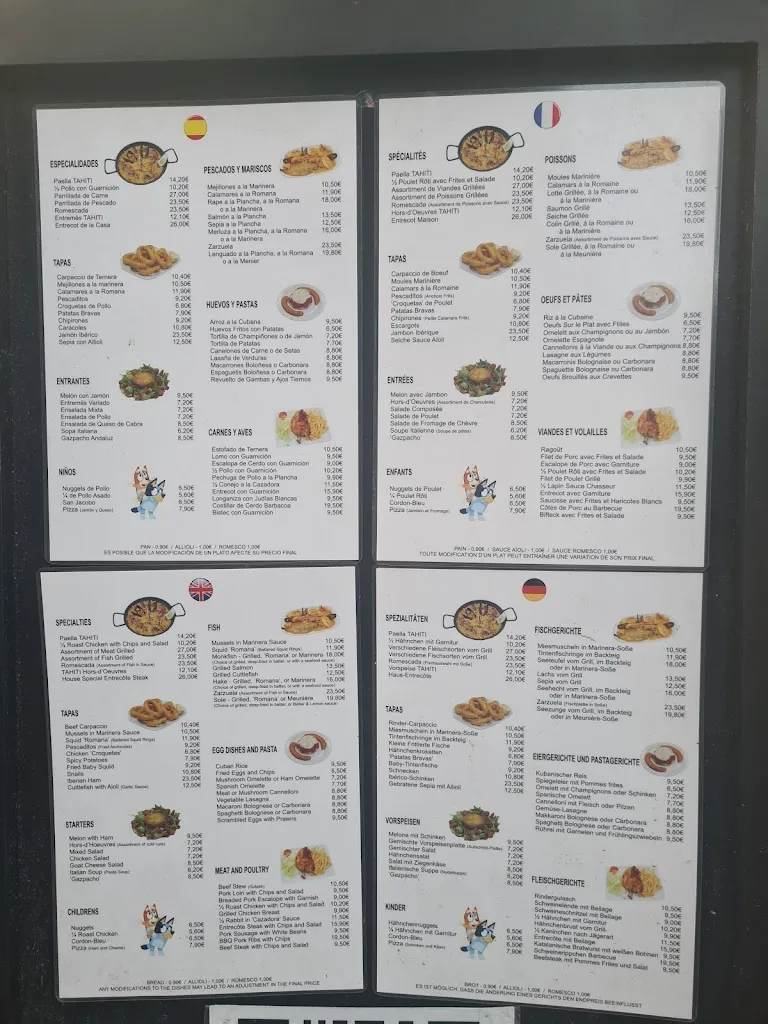 Menu_Restaurant Tahiti_Salou_image_2