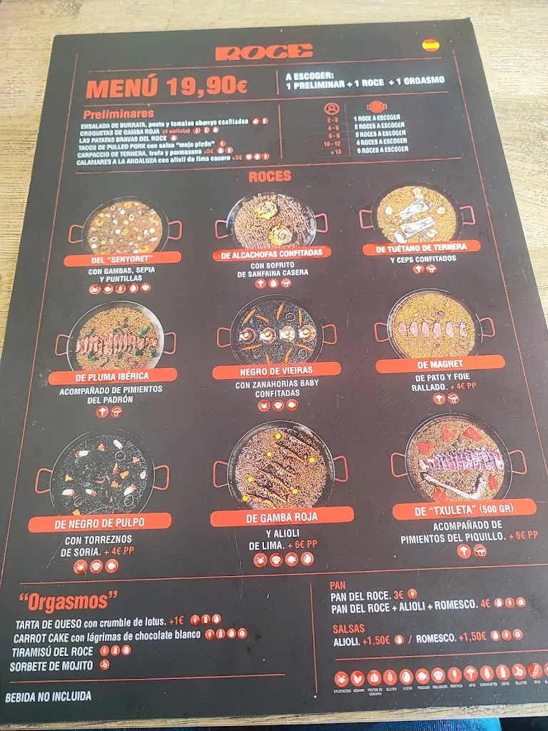 Menu_ROCE Restaurant Salou_Salou_image_4