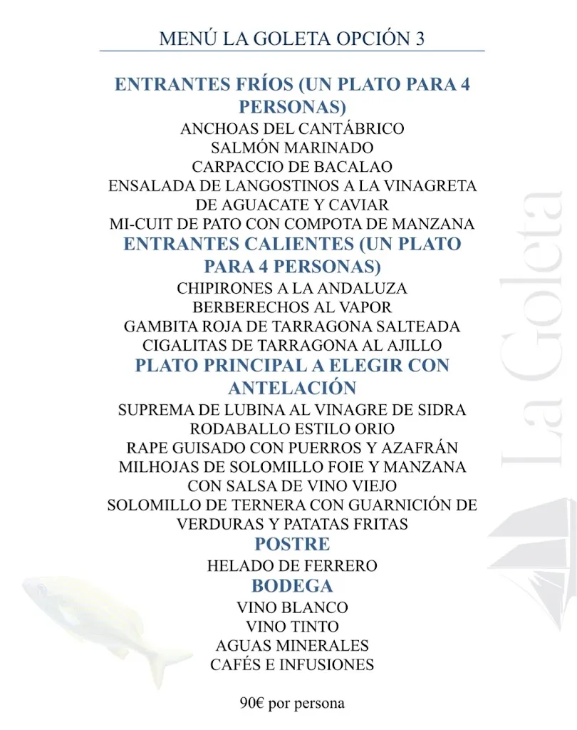 Menu_La Goleta Salou Restaurant_Salou_immagine_1