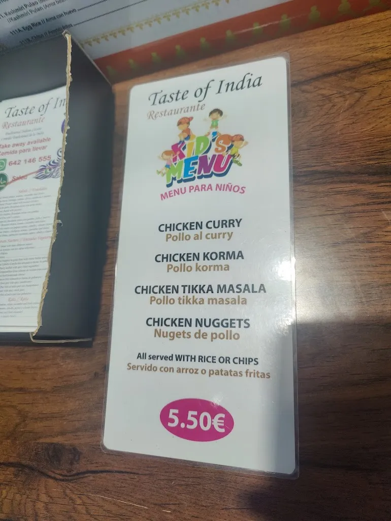 Menu_Taste of India restaurant salou_Salou_image_3