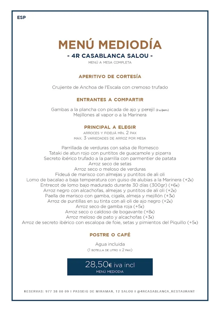 Menu_4R Casablanca Restaurant_Salou_image_1