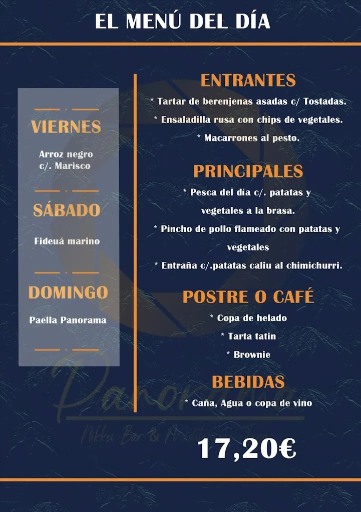 Menü_Panorama Tapes & Lounge Bar Salou_Salou_Bild_1