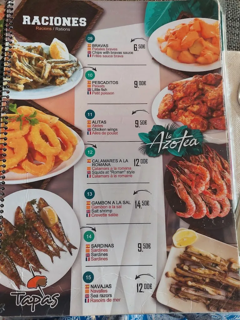 Menu_LA AZOTEA SALOU_Salou_image_2
