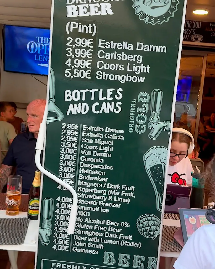 Menu_The Fox And Hounds_Salou_image_4