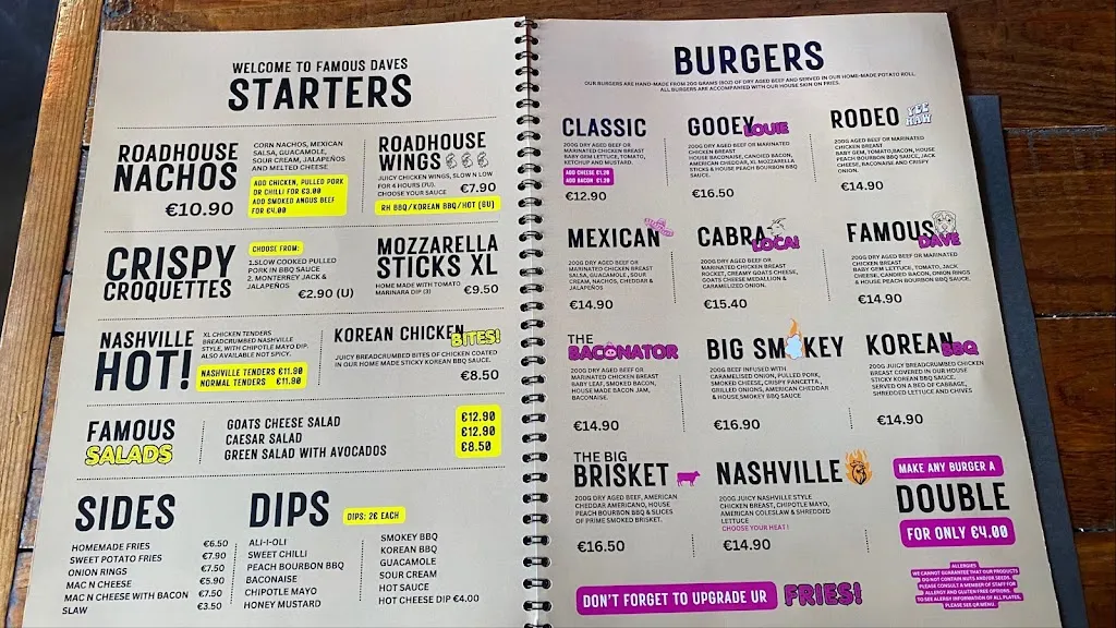 Menu_Famous Daves_Salou_image_3