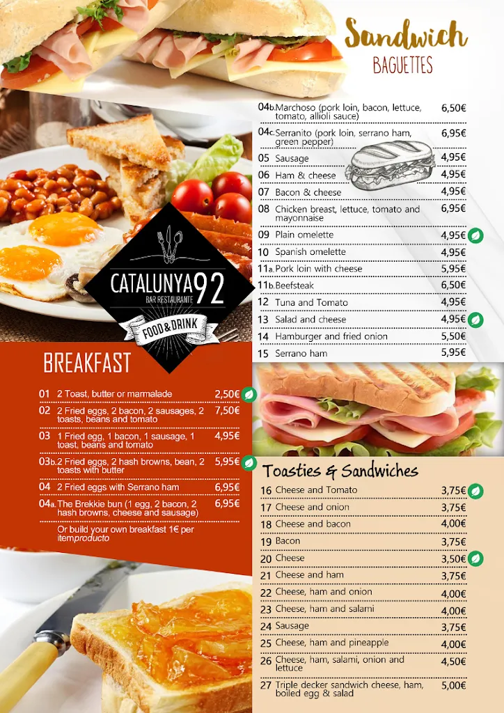 Menu_Catalunya 92 Bar Restaurant_Salou_image_3