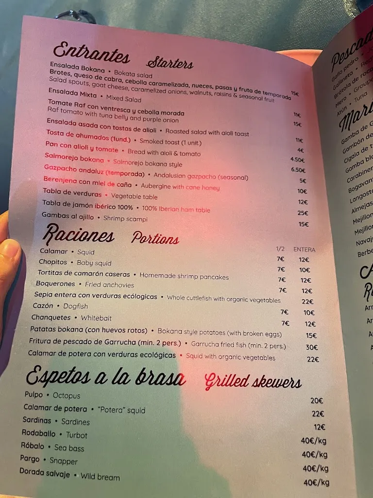 Menü_Restaurante La Bokana_Garrucha_Bild_3