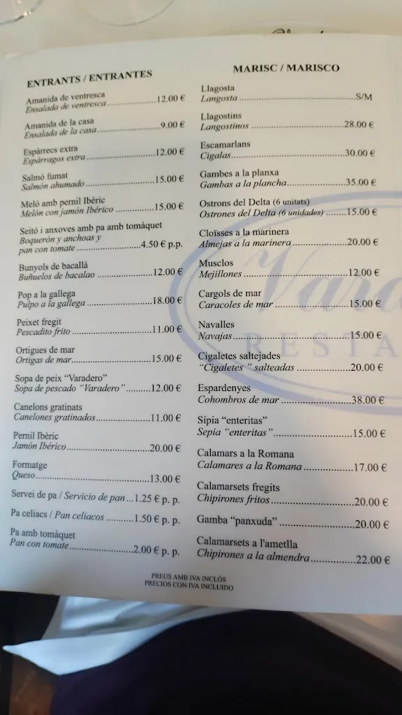 Menu_Restaurante Varadero_Sant Carles de la Ràpita_image_1