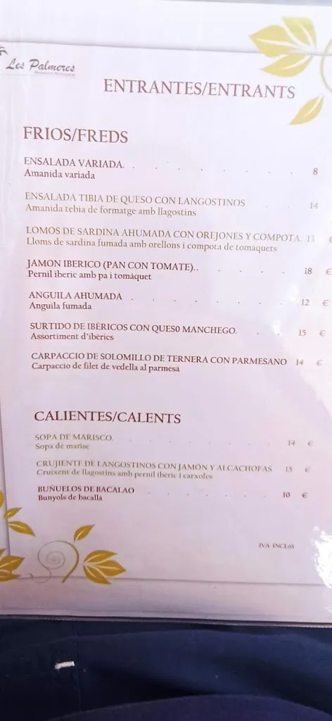 Menu_Restaurant les Palmeres_Sant Carles de la Ràpita_image_3
