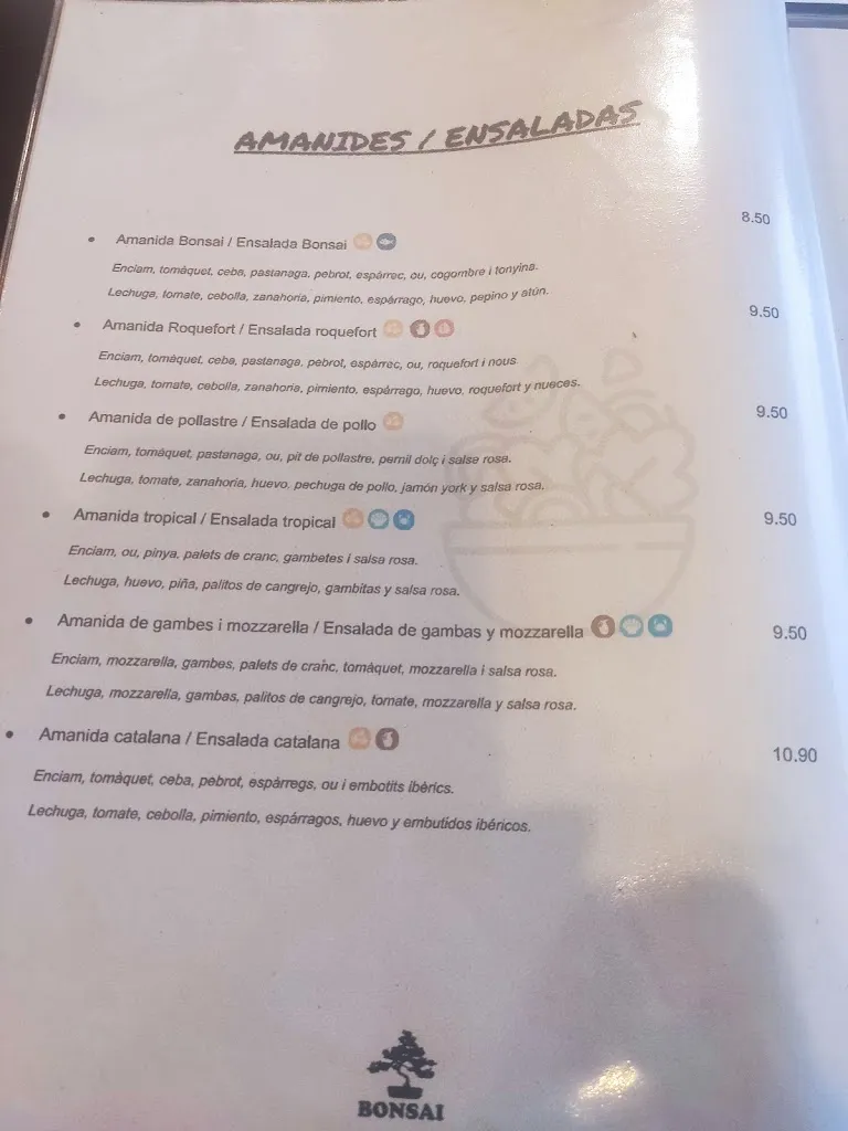 Menu_Restaurant Pizzeria Bonsai _Sant Carles de la Ràpita_immagine_2