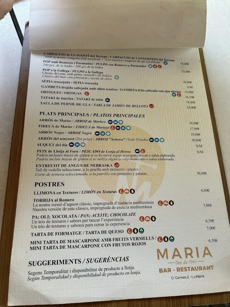 Menu_MARIA des de 1941_Sant Carles de la Ràpita_image_2