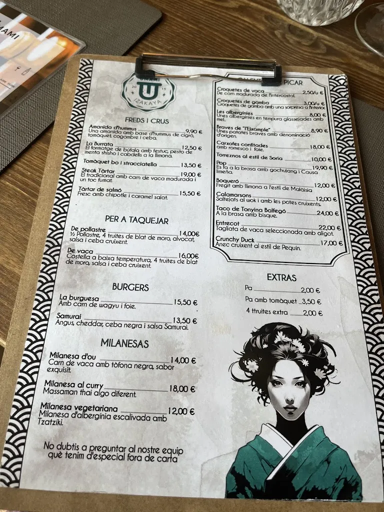 Menu_UMAMI Izakaya_Sant Carles de la Ràpita_image_1