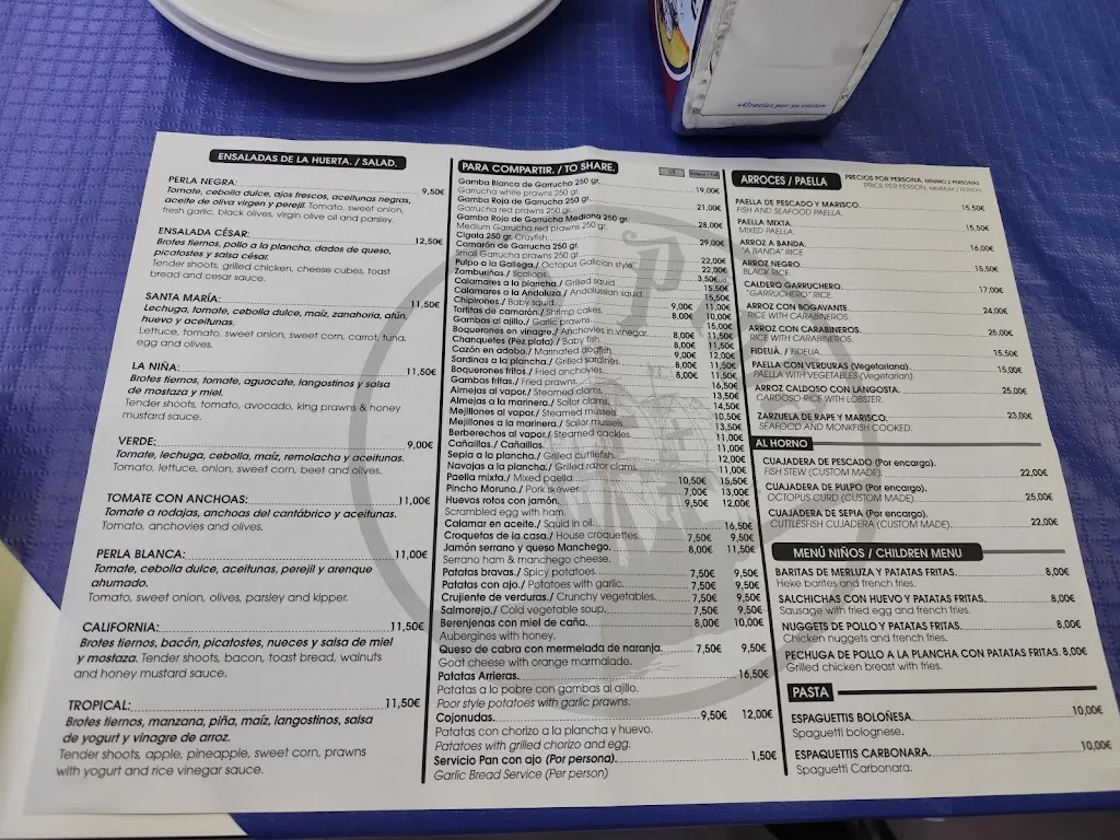 Menu_La Pinta Restaurante_Garrucha_image_1