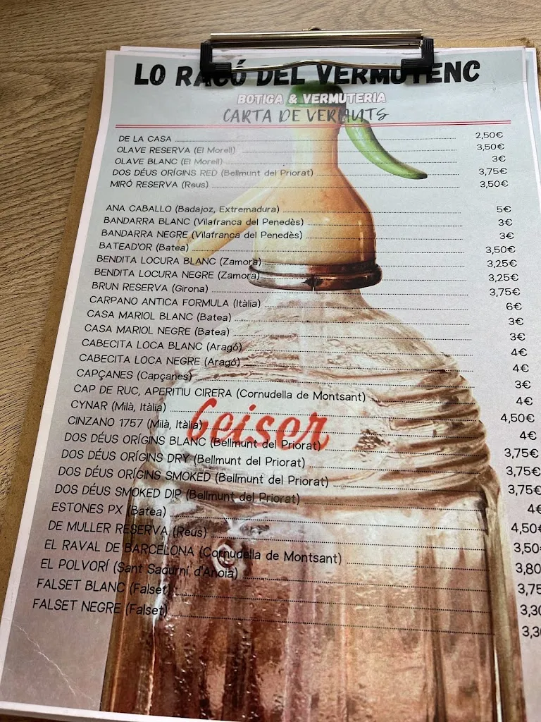 Menu_Vermutería Lo Racó del Vermutenc_Sant Carles de la Ràpita_image_3